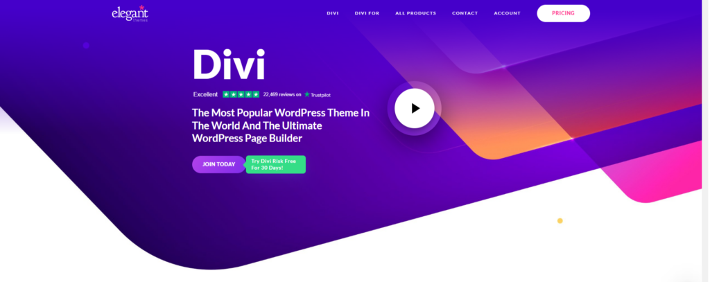 make a website divi wordpress theme divi main website