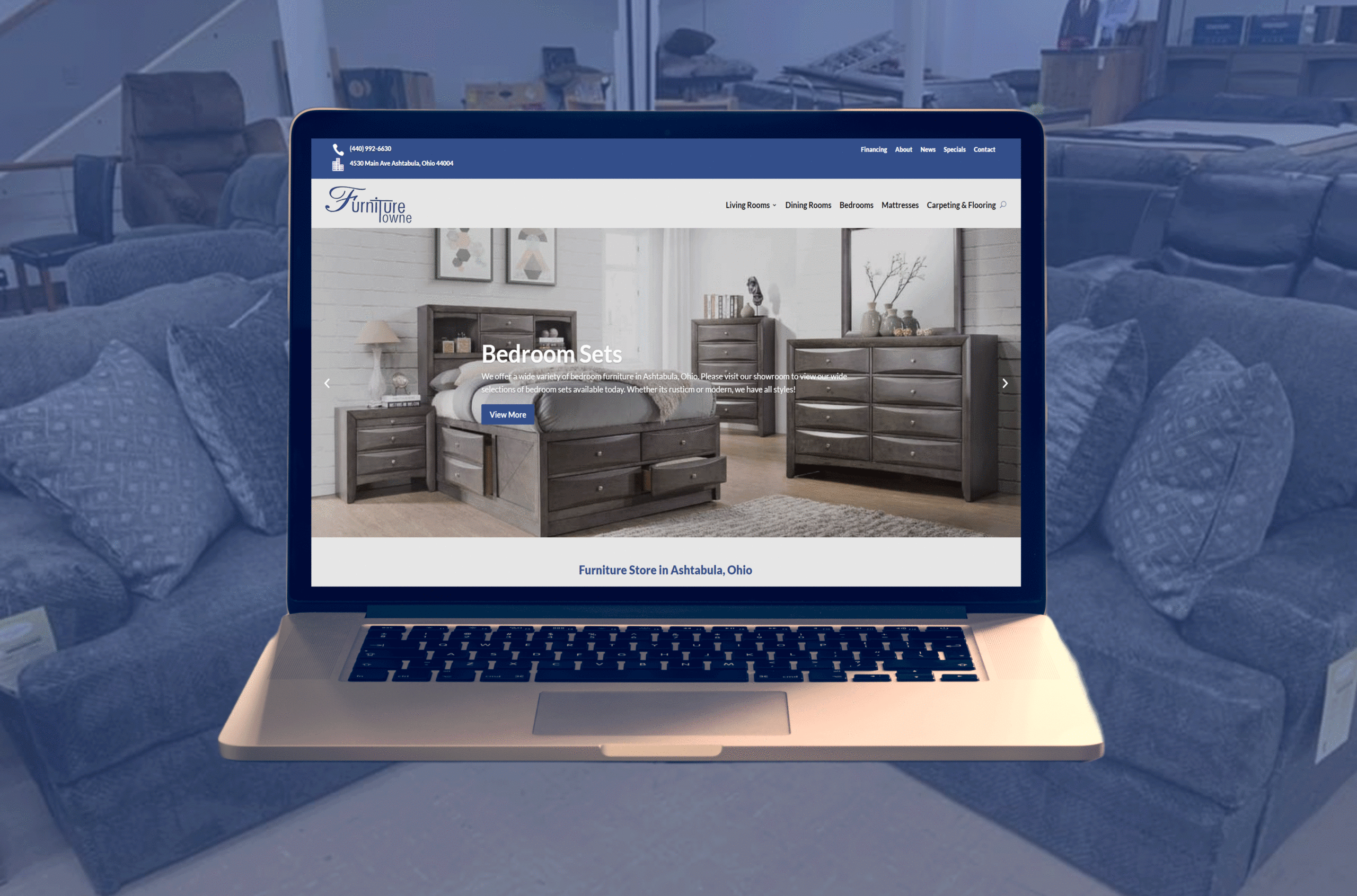 furniture retail web design