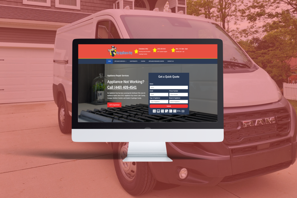 web design for appliance contractors