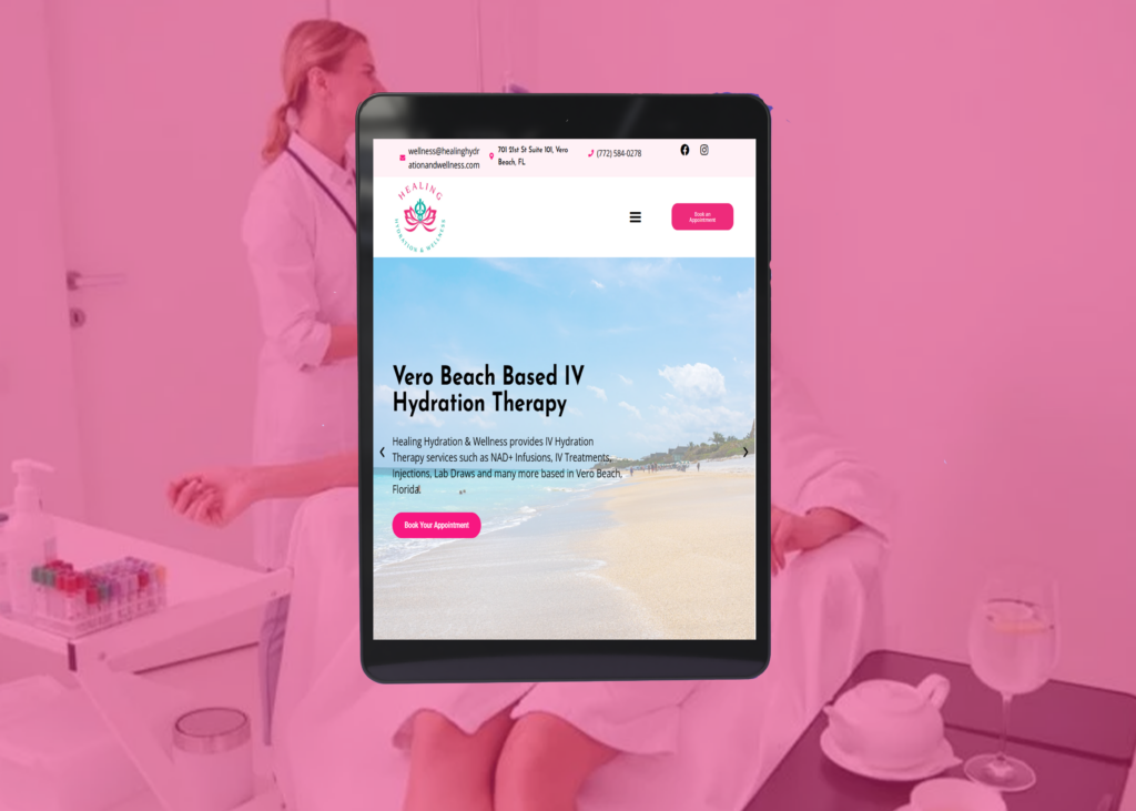 web design for iv therapy clinics