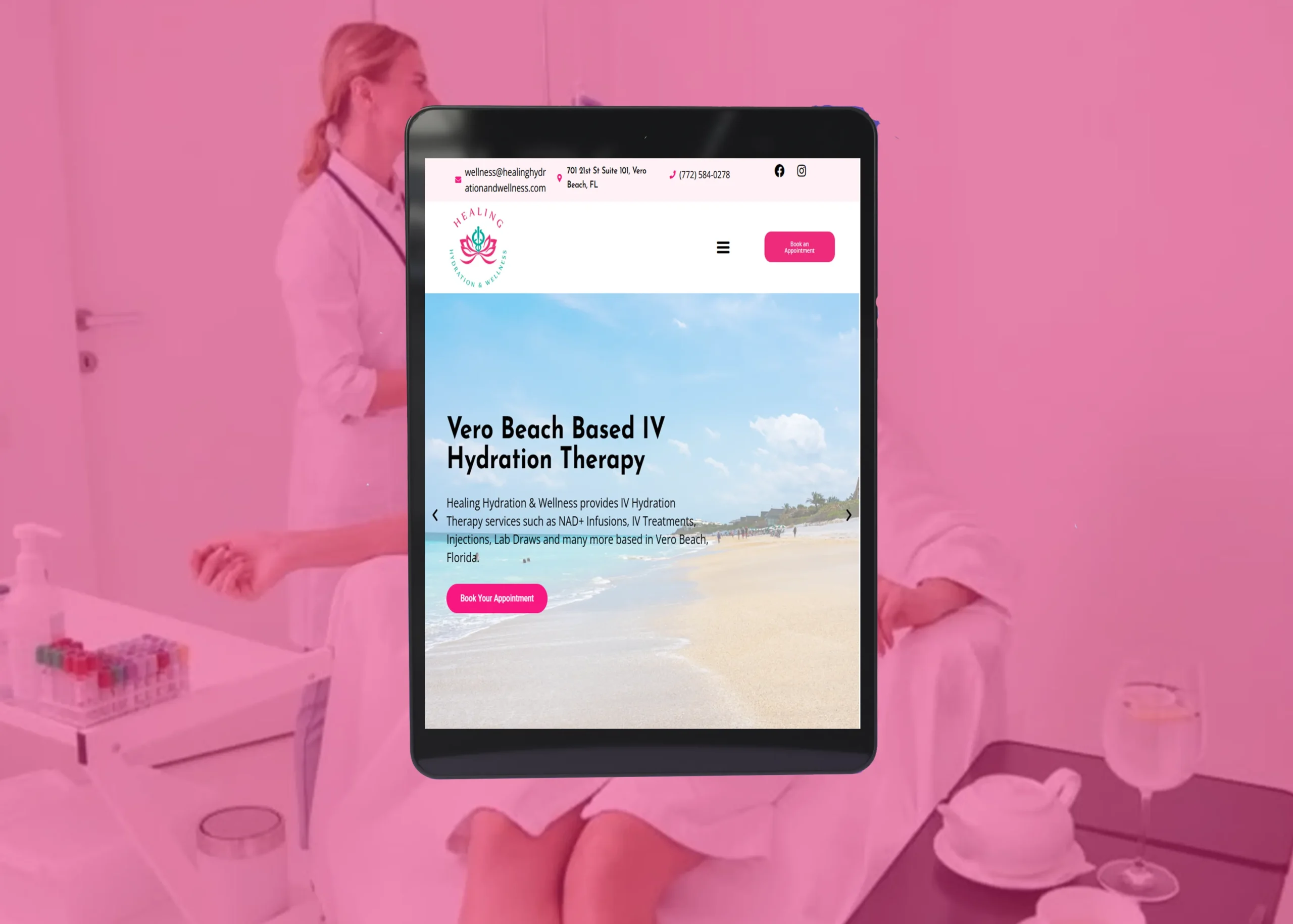 web design for iv therapy clinics