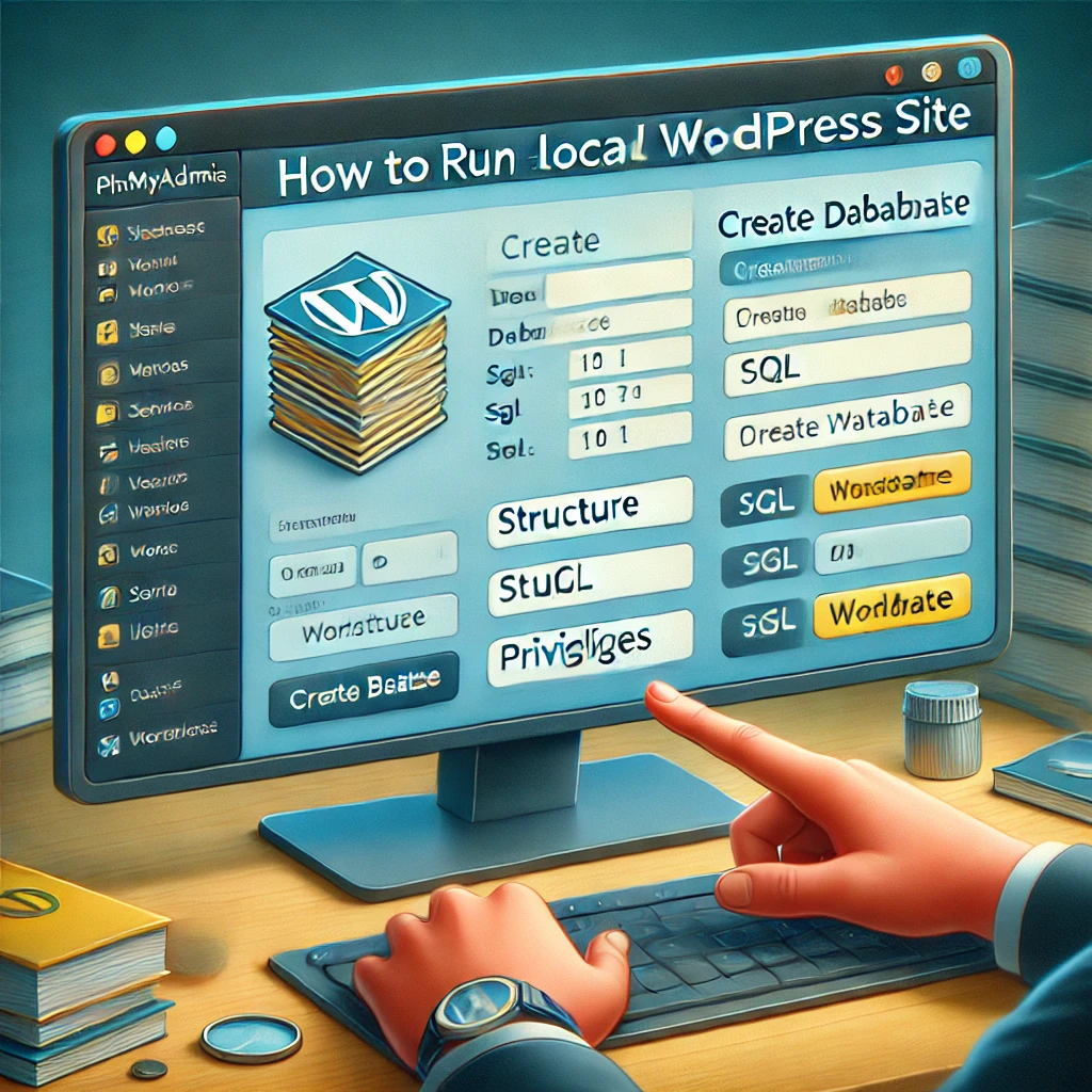 how to run wordpress locally with database