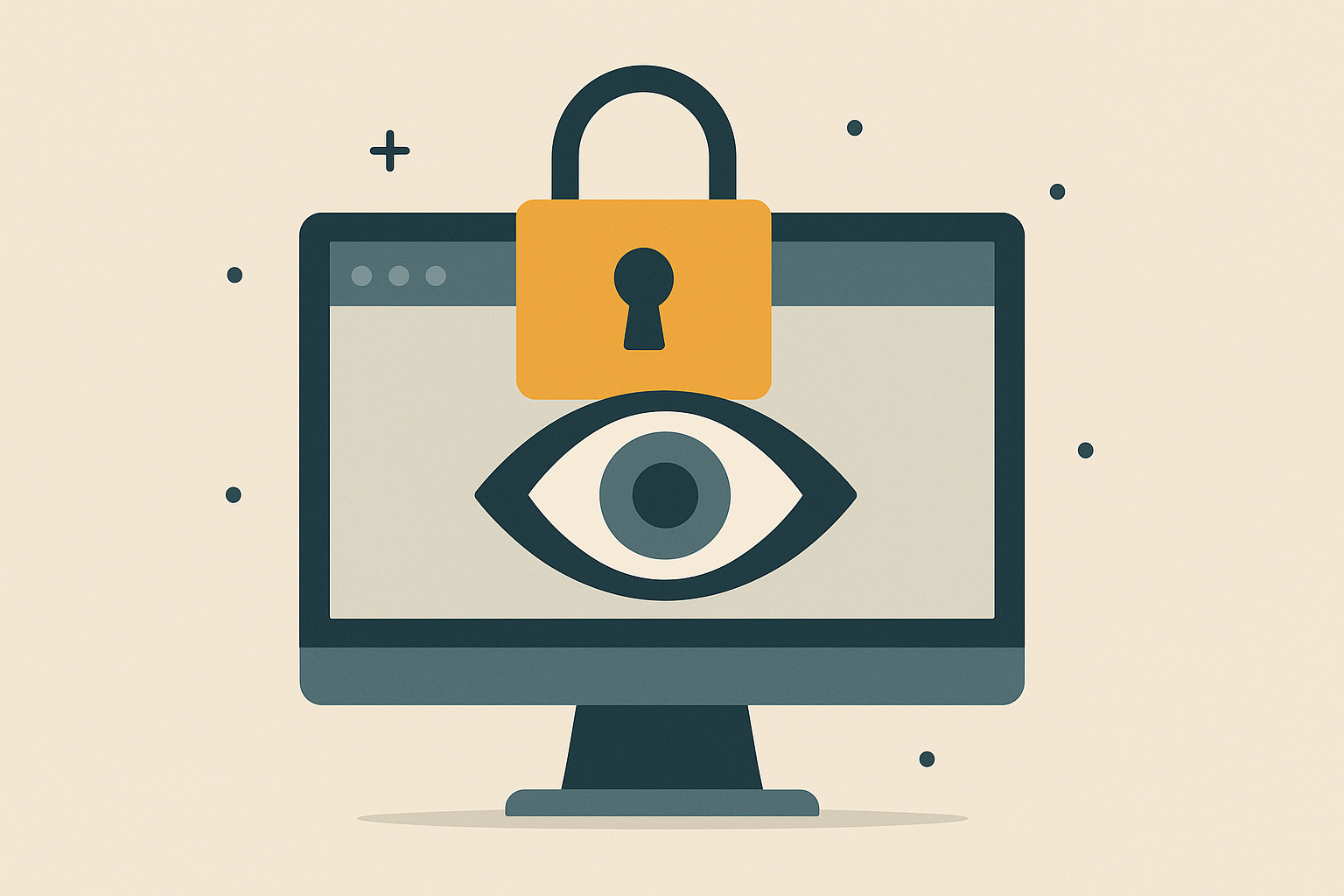 Privacy and Detection Icons simple compose