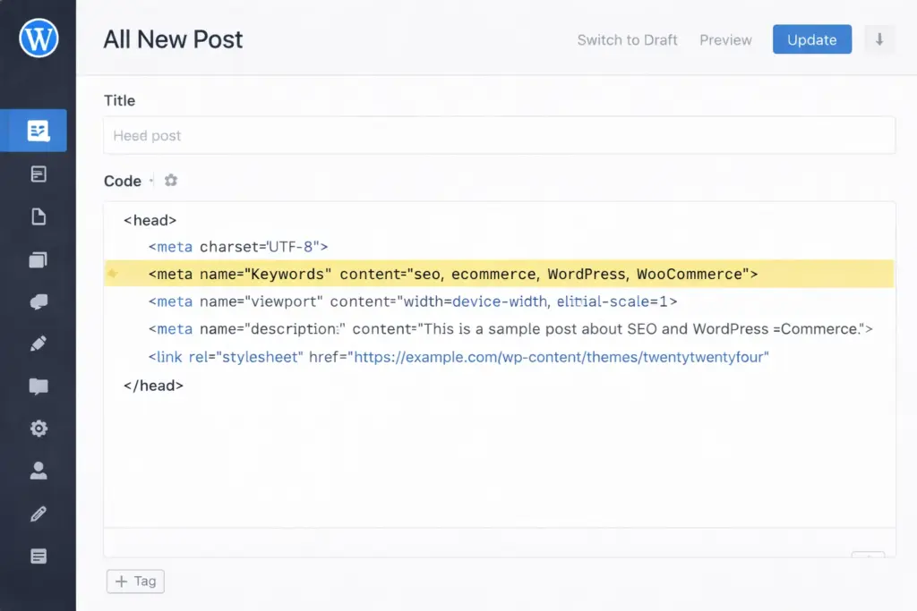 How to Add Meta Keywords in WordPress Without Plugin Wickliffe Ohio