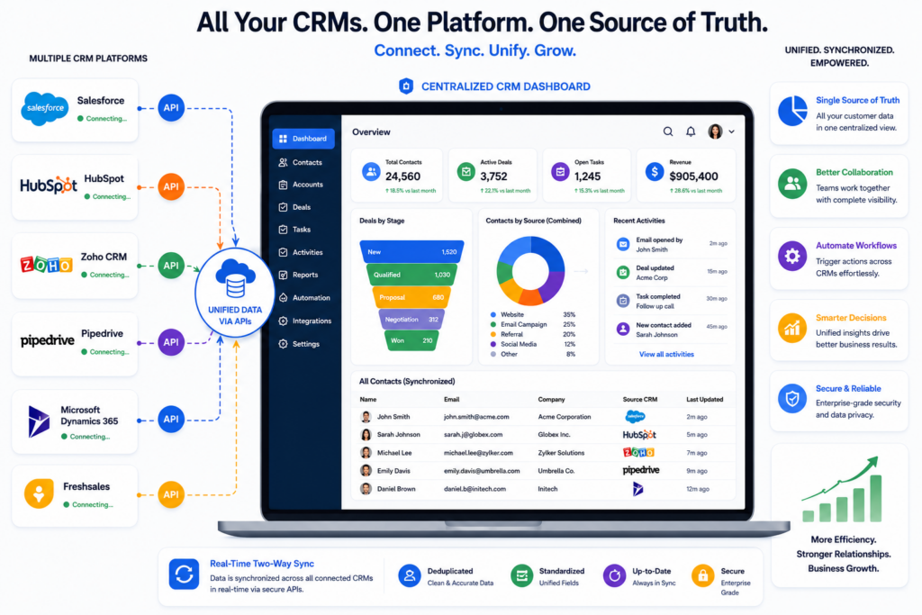 How to Integrate Multiple CRM Systems Into One Platform For Sale