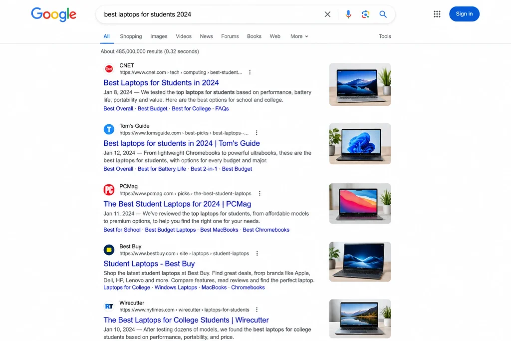 what search engine doesn't use ai Willowick Ohio