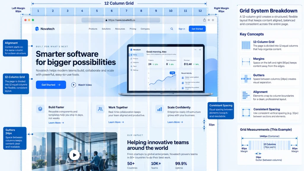 12 Column Grid Design System Guide
