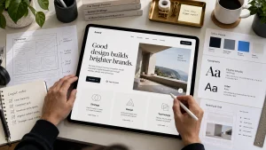 Avenir Website Design Workspace