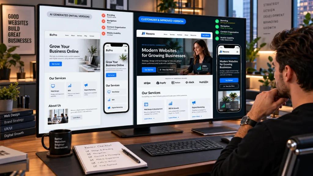 Before and After Web Design Transformation