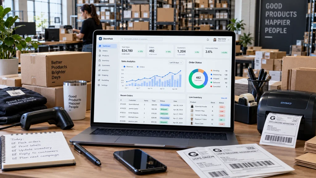 E commerce Warehouse Dashboard Workspace
