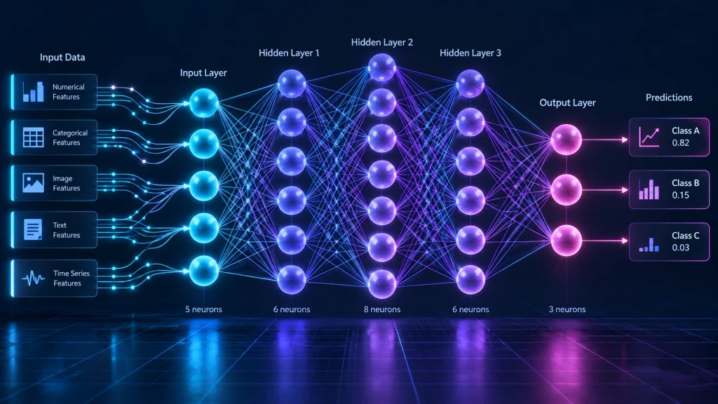 Neon Neural Network Predictions