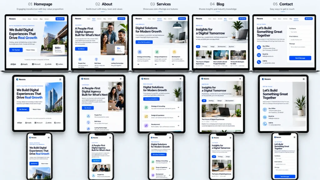 Nexora Responsive Website Showcase