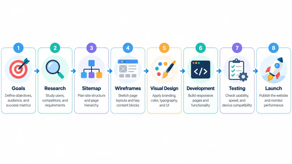 Website Development Workflow Infographic
