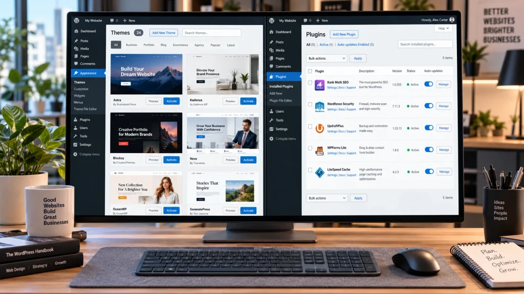 WordPress Workspace Themes and Plugins