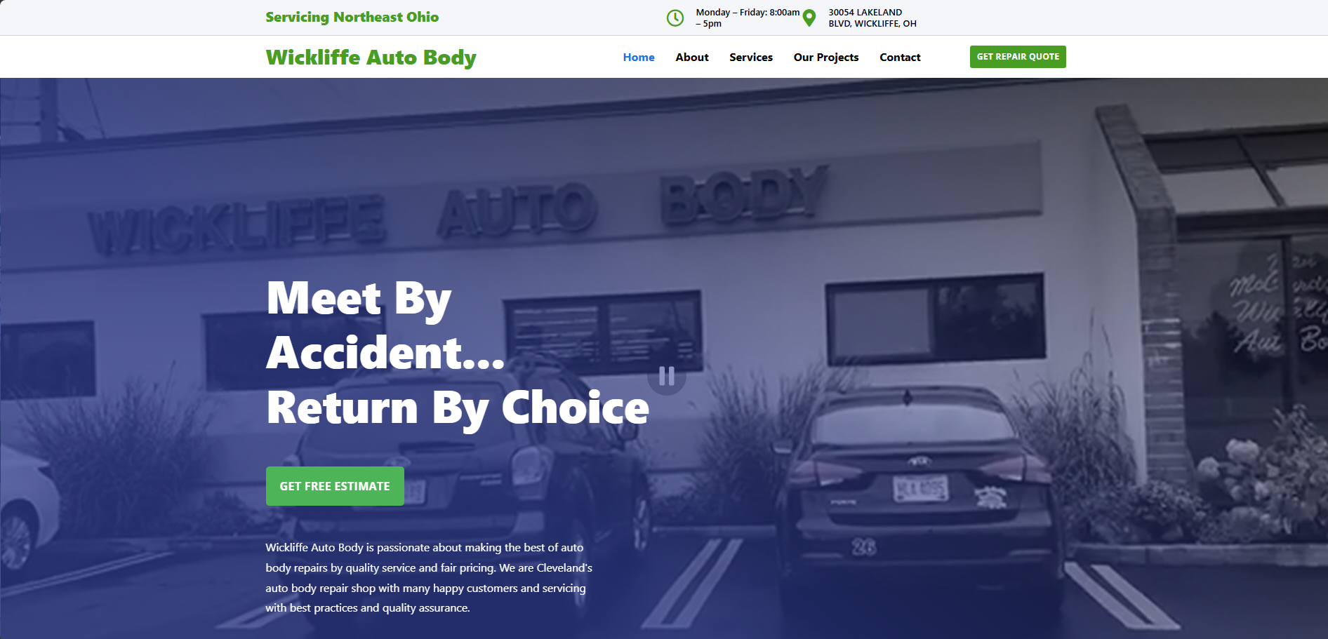auto body web design