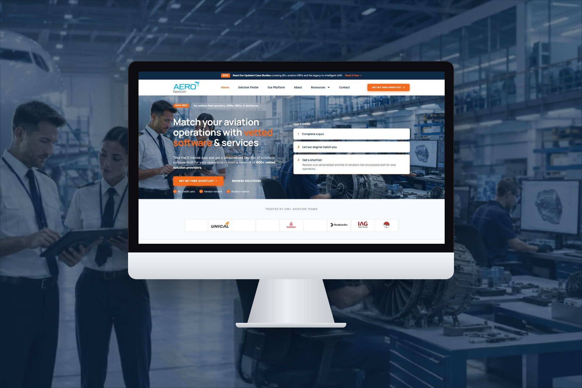 aviation web design
