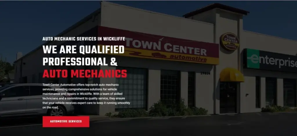 seo for auto repair shops case study town center automotive site